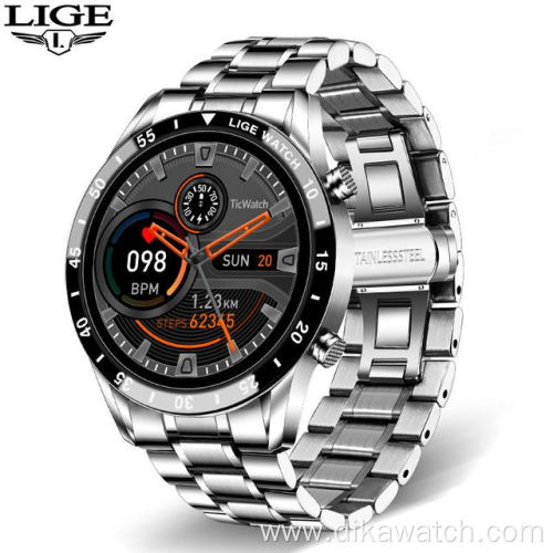 LIGE 2021 New Men Smart watches Call Watch IP67 Waterproof Sports Fitness Watch for Android IOS Smartwatch 2021 + Box